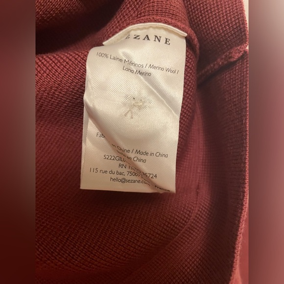 SOLD Sezane Betty Cardigan Rosewood - Picture 7 of 8